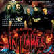 in flames